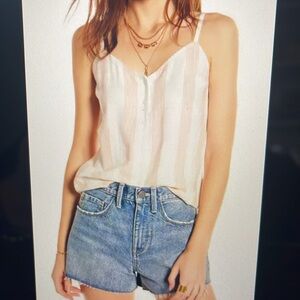 Treasure & Bond Striped Button Down Cami - Size XL